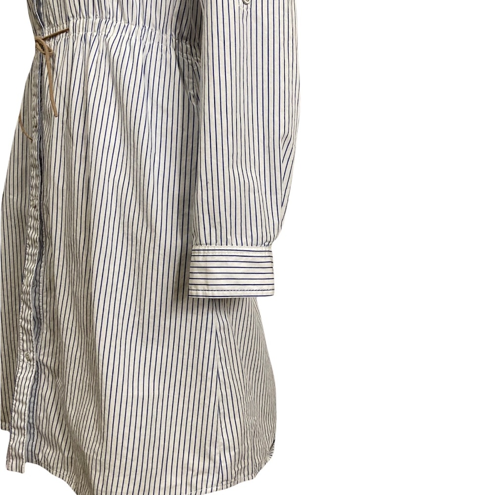 Donna Degnan Shirt Dress Blue White Stripe - Picture 6 of 6